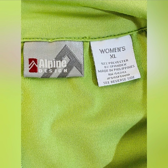 Alpine Design Lime Green Half‎ Zip Pullover - Picture 4 of 5